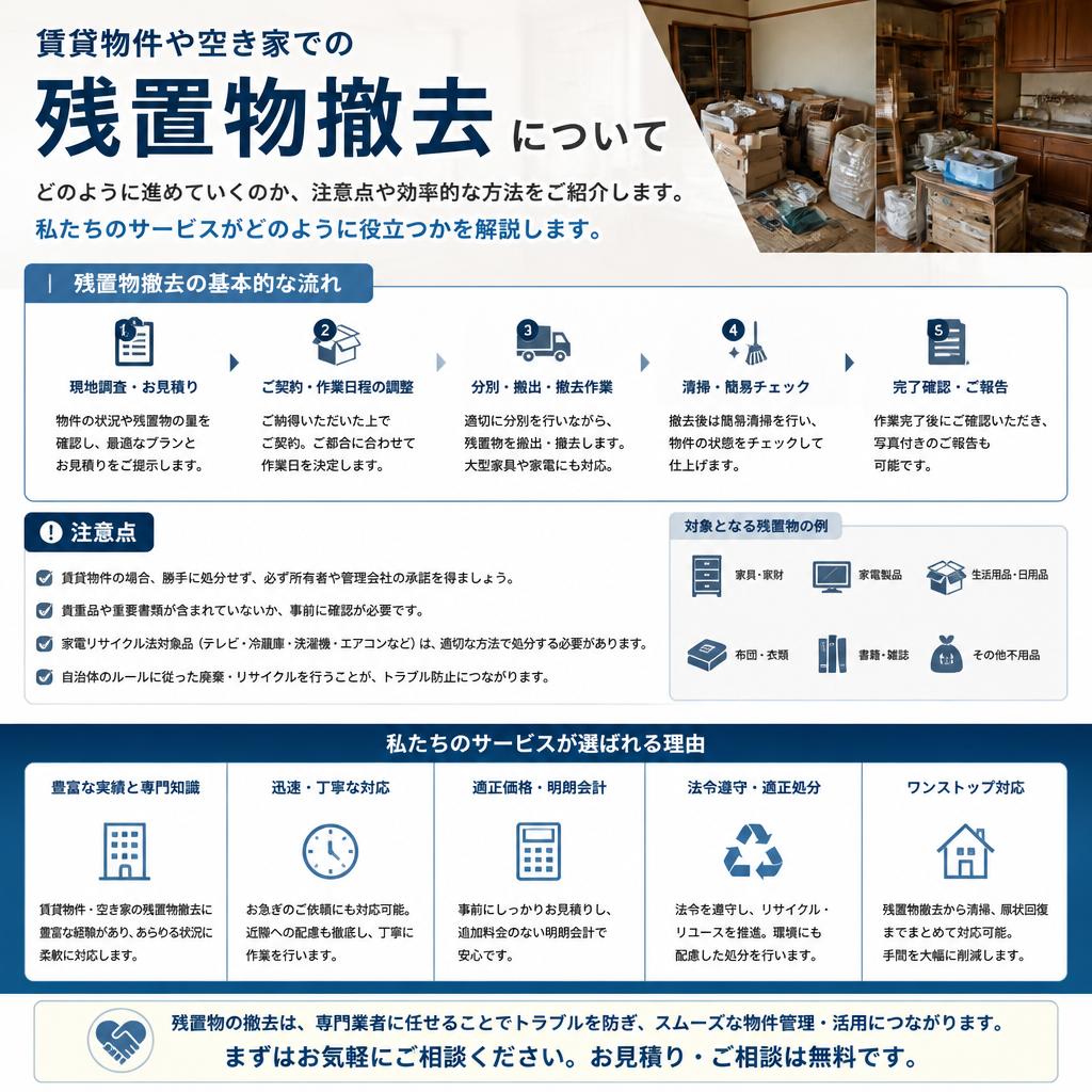 残置物撤去について